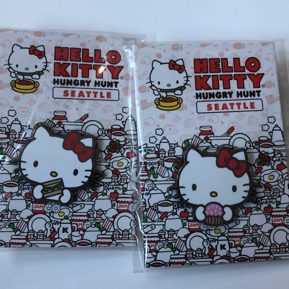FREE shirt! Hello Kitty Hungry Hunt Seattle pins - Picture 5 of 8